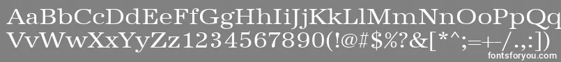 フォントUrwantiquatextwid – 灰色の背景に白い文字