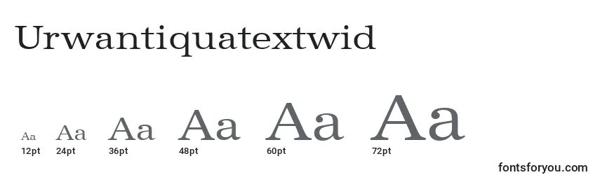 Größen der Schriftart Urwantiquatextwid