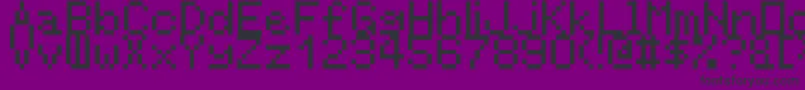 RntgLarger Font – Black Fonts on Purple Background