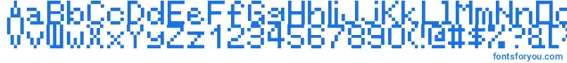 Czcionka RntgLarger – niebieskie czcionki