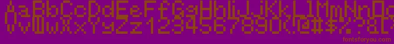 RntgLarger Font – Brown Fonts on Purple Background