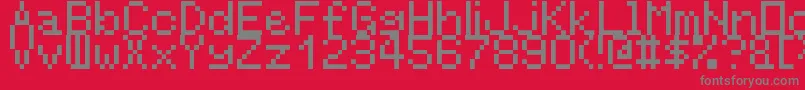 RntgLarger Font – Gray Fonts on Red Background
