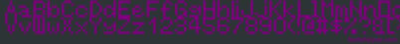 Шрифт RntgLarger – фиолетовые шрифты на чёрном фоне