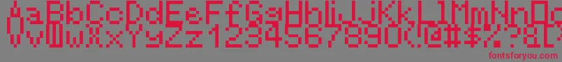 RntgLarger Font – Red Fonts on Gray Background