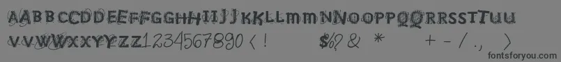 Vtksnosignal Font – Black Fonts on Gray Background