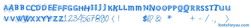 Vtksnosignal Font – Blue Fonts on White Background