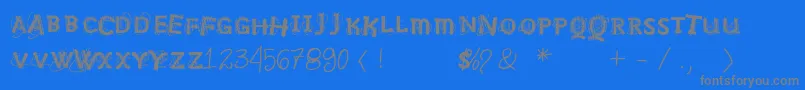 Vtksnosignal Font – Gray Fonts on Blue Background
