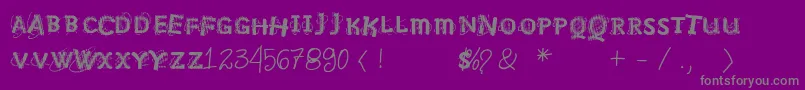 Vtksnosignal Font – Gray Fonts on Purple Background