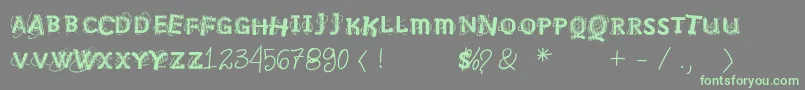 Vtksnosignal Font – Green Fonts on Gray Background