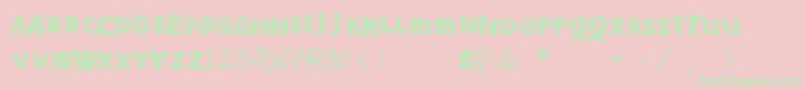 Vtksnosignal Font – Green Fonts on Pink Background