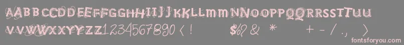 Vtksnosignal Font – Pink Fonts on Gray Background
