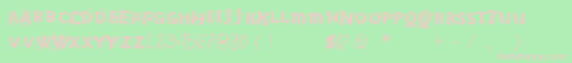 Vtksnosignal Font – Pink Fonts on Green Background