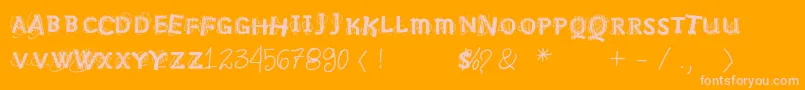 Vtksnosignal Font – Pink Fonts on Orange Background