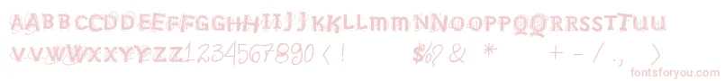 Vtksnosignal Font – Pink Fonts on White Background