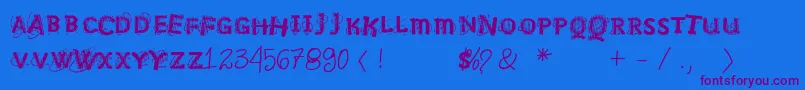 Vtksnosignal Font – Purple Fonts on Blue Background