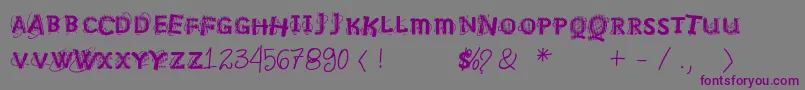 Vtksnosignal Font – Purple Fonts on Gray Background