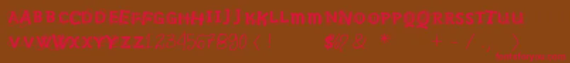 Vtksnosignal Font – Red Fonts on Brown Background
