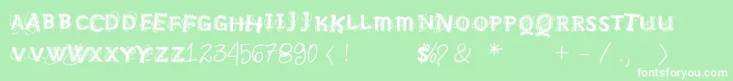 Vtksnosignal Font – White Fonts on Green Background