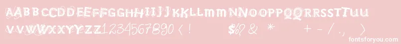 Vtksnosignal Font – White Fonts on Pink Background