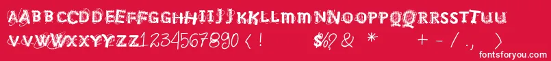 Vtksnosignal Font – White Fonts on Red Background