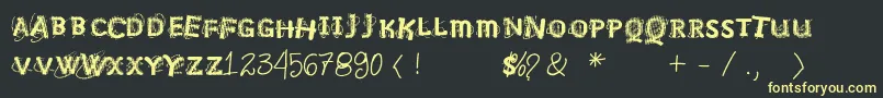 Vtksnosignal Font – Yellow Fonts on Black Background