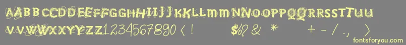 Vtksnosignal Font – Yellow Fonts on Gray Background