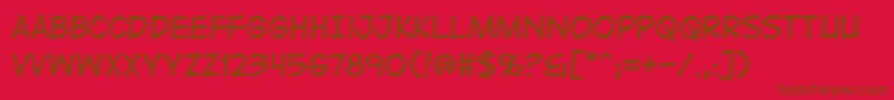 DigitalstripbbReg Font – Brown Fonts on Red Background