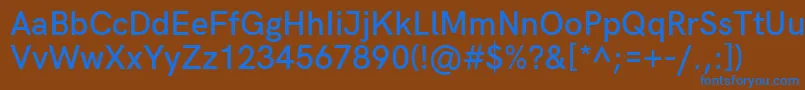 HkgroteskSemiboldlegacy Font – Blue Fonts on Brown Background