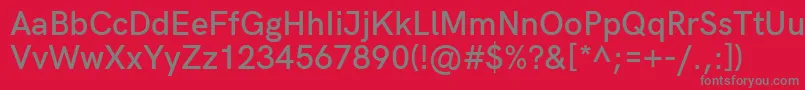 HkgroteskSemiboldlegacy Font – Gray Fonts on Red Background