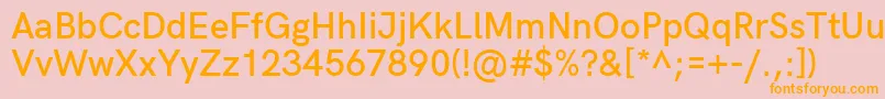 HkgroteskSemiboldlegacy Font – Orange Fonts on Pink Background