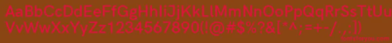 HkgroteskSemiboldlegacy Font – Red Fonts on Brown Background