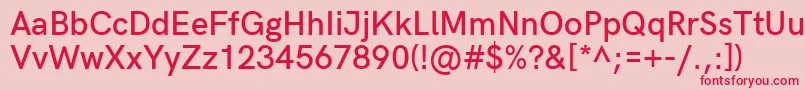 HkgroteskSemiboldlegacy Font – Red Fonts on Pink Background