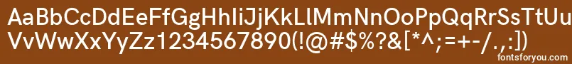 HkgroteskSemiboldlegacy Font – White Fonts on Brown Background