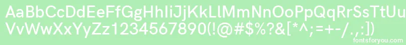 HkgroteskSemiboldlegacy Font – White Fonts on Green Background