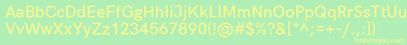 HkgroteskSemiboldlegacy Font – Yellow Fonts on Green Background