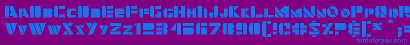 Quintanar Font – Blue Fonts on Purple Background