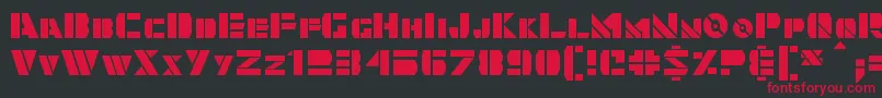 Quintanar Font – Red Fonts on Black Background