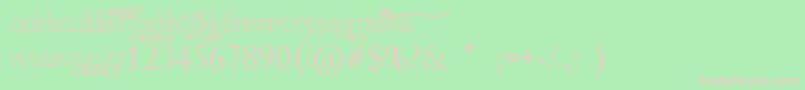 ILoveWhatYouDo.. Font – Pink Fonts on Green Background