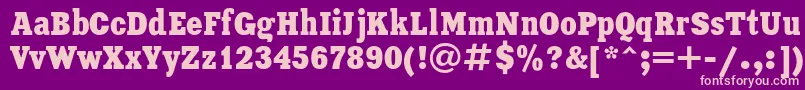 XeniacondensedRegular Font – Pink Fonts on Purple Background