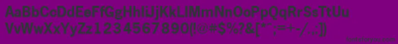 NewspapercttBold-Schriftart – Schwarze Schriften auf violettem Hintergrund
