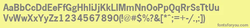 NewspapercttBold Font – Gray Fonts on Yellow Background