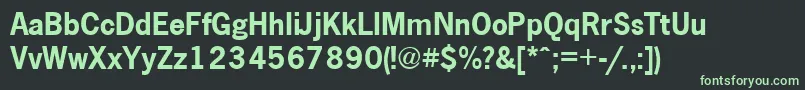 fuente NewspapercttBold – Fuentes Verdes Sobre Fondo Negro