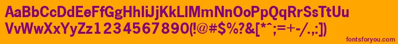 NewspapercttBold Font – Purple Fonts on Orange Background