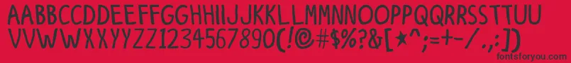 FineTooning Font – Black Fonts on Red Background