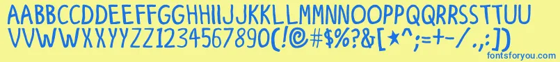 Подробнее о шрифте FineTooning Шрифт FineTooning – синие шрифты на жёлтом фоне