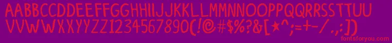 FineTooning Font – Red Fonts on Purple Background