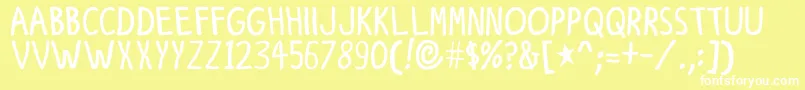 FineTooning Font – White Fonts on Yellow Background