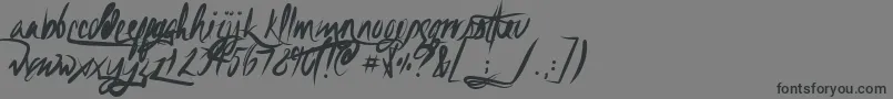 Unfoldingtrag Font – Black Fonts on Gray Background