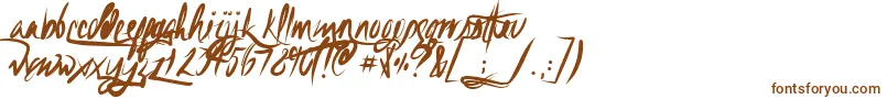 Unfoldingtrag Font – Brown Fonts on White Background