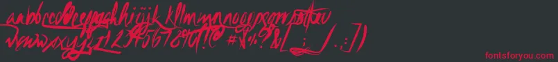 Unfoldingtrag Font – Red Fonts on Black Background
